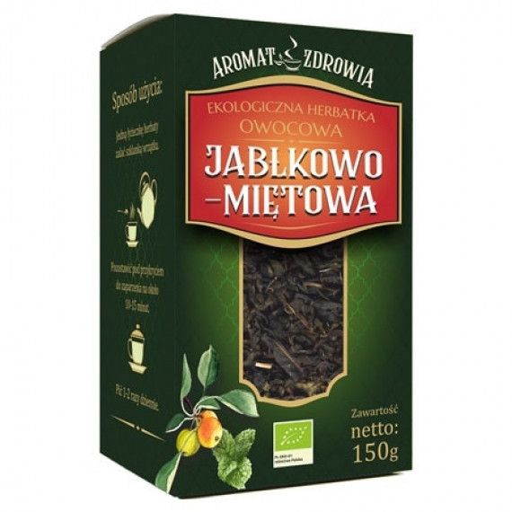 Ekologiczna herbatka jabłkowo-miętowa, 150 g