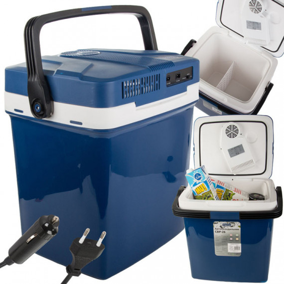 Lodówka turystyczna samochodowa, 12v, 230v, 26l, funkcja grzania, duża