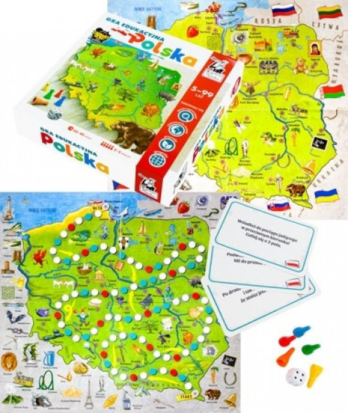Polska. Edukacyjna gra planszowa