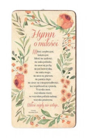 Hymn o miłości. Obrazek na drewnie (kwiaty)