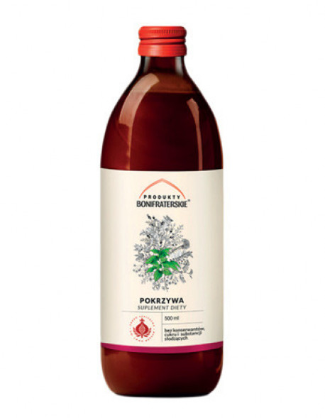 Sok z pokrzywy - Produkty Bonifraterskie