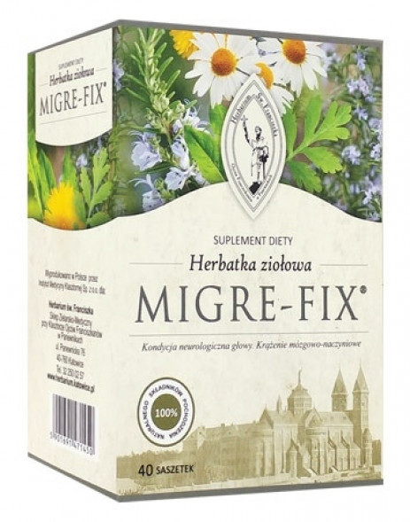 Herbatka ziołowa Migre-Fix. 120 g (40 saszetek po 3 g)