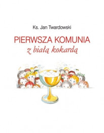Pierwsza Komunia z białą kokardą