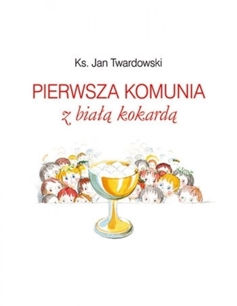 Pierwsza Komunia z białą kokardą