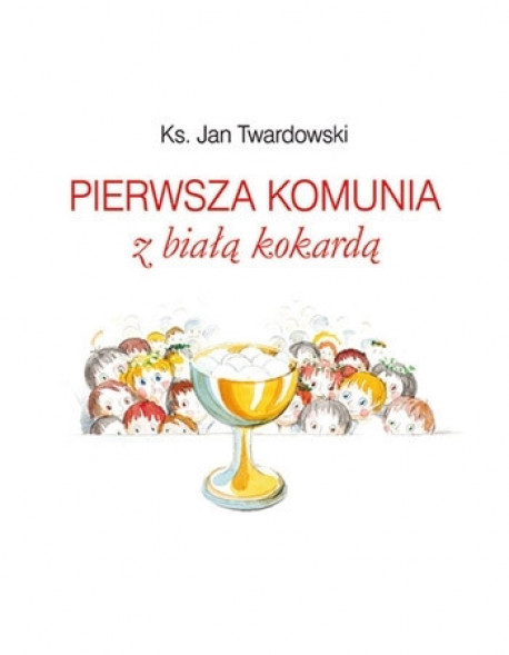 Pierwsza Komunia z białą kokardą