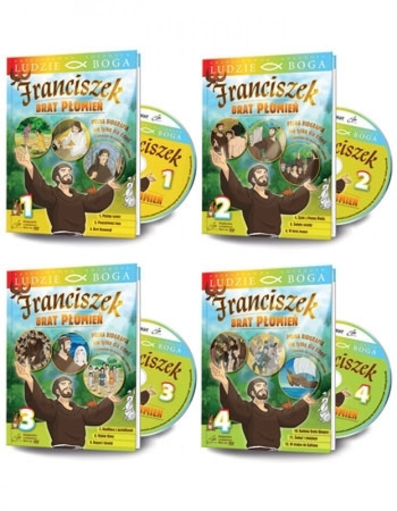 Franciszek. Brat płomień. 4 książeczki z płytami DVD