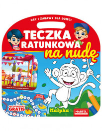 Małpka z grą planszową. Teczka ratunkowa na nudę