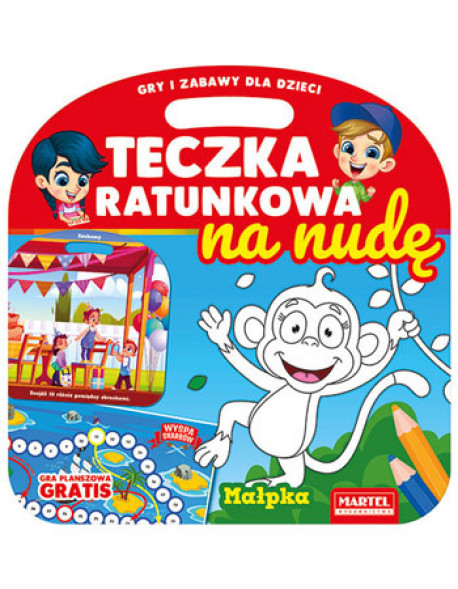 Małpka z grą planszową. Teczka ratunkowa na nudę