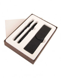 Komplet pióro + długopis Winner Black + etui (w dodatkowym pudełku)