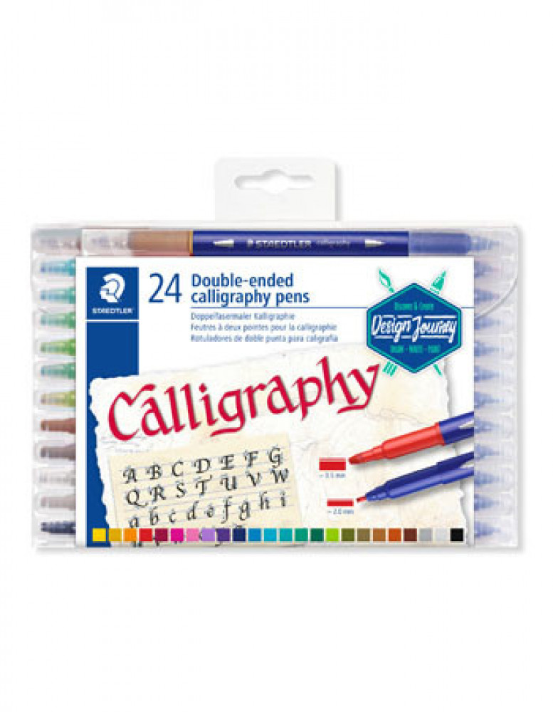 Pisaki artystyczne do kaligrafii. 24 kolory