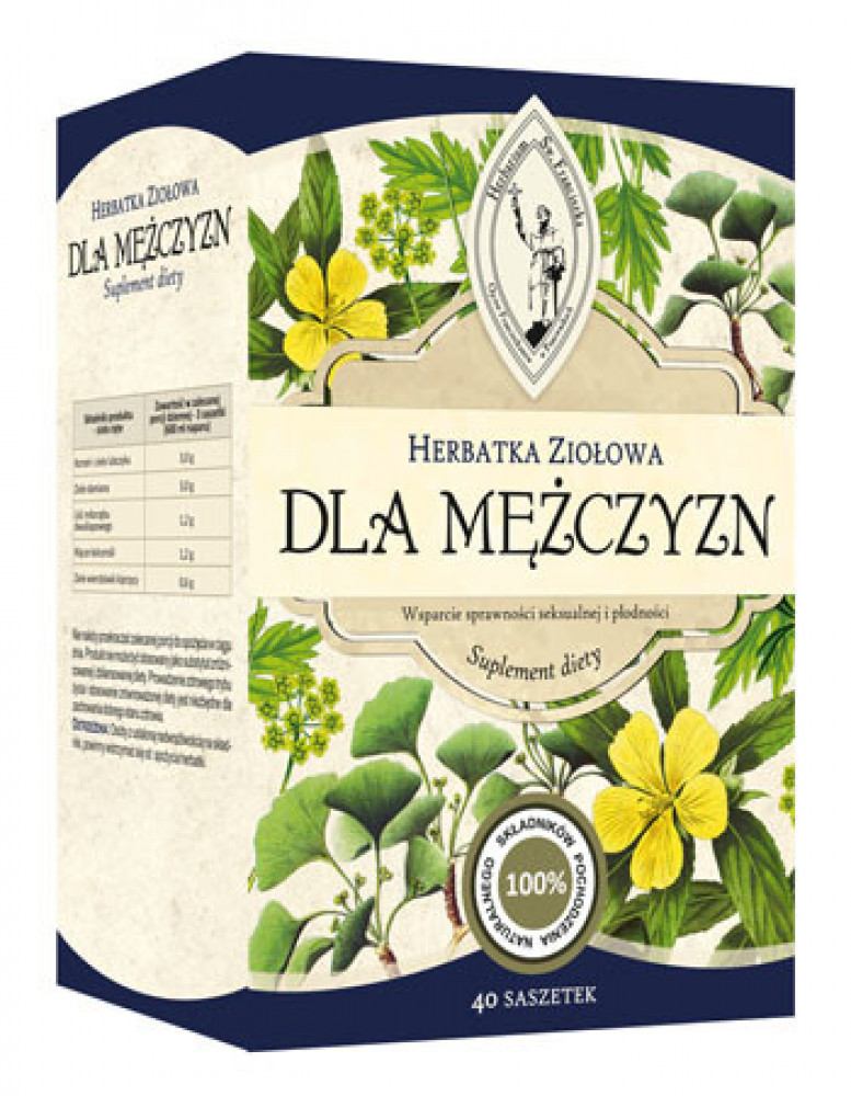 Herbatka ziołowa dla mężczyzn, 120 g (40 saszetek po 3 g)