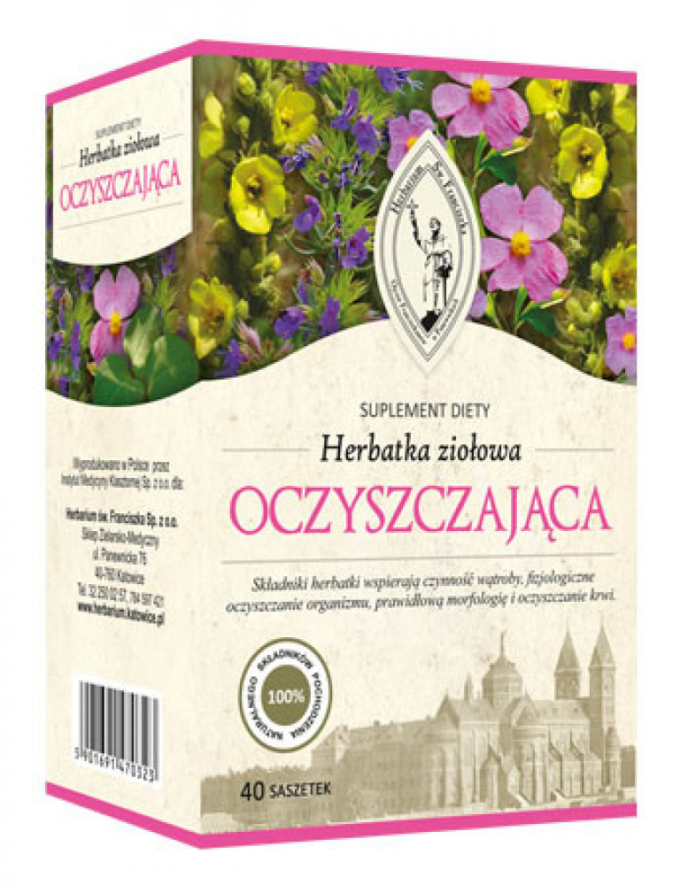 Herbatka ziołowa oczyszczająca, 120 g. (40 saszetek po 3 g)