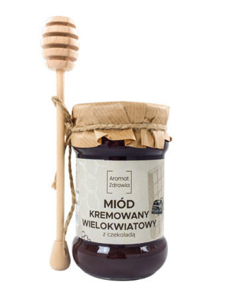 Miód kremowany wielokwiatowy nektarowy z czekoladą, 400 g SUFFIX