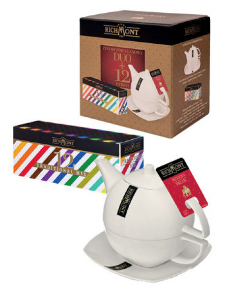 Zestaw porcelanowy Duo + 12 herbat Richmont