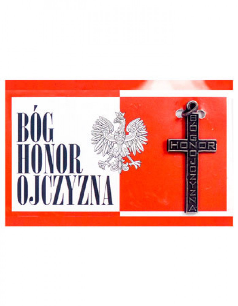 Krzyżyk Bóg. Honor. Ojczyzna