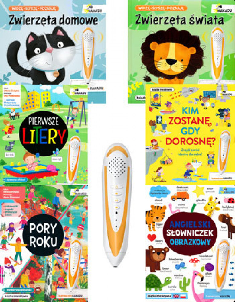 Pióro Kakadu + komplet książek interaktywnych