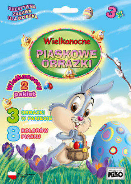 Piaskowe obrazki Wielkanocne. Pakiet z zajączkiem