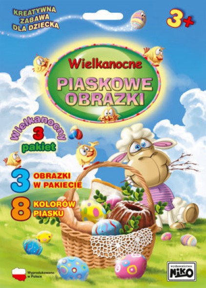 Piaskowe obrazki Wielkanocne. Pakiet z barankiem