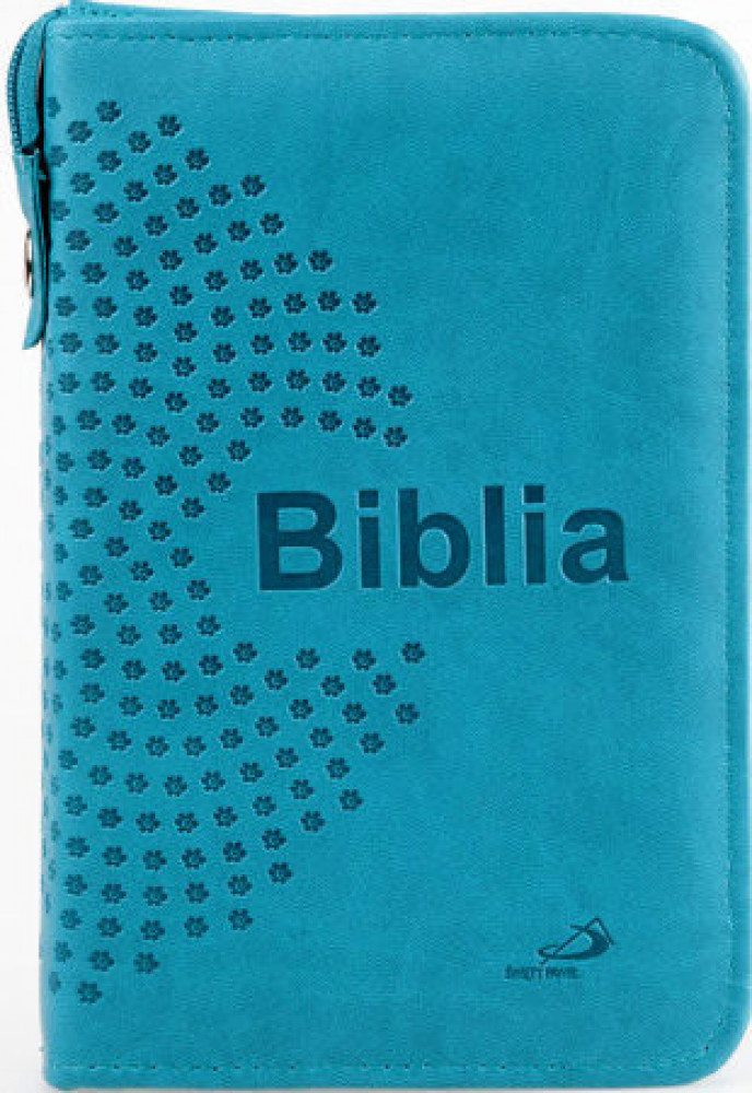 Biblia „z rybką”. Podręczna, turkusowa z suwakiem