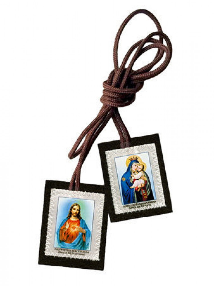 Szkaplerz Najświętszej Maryi Panny z Góry Karmel z modlitwą do Matki Bożej Szkaplerznej : Dewocjonalia