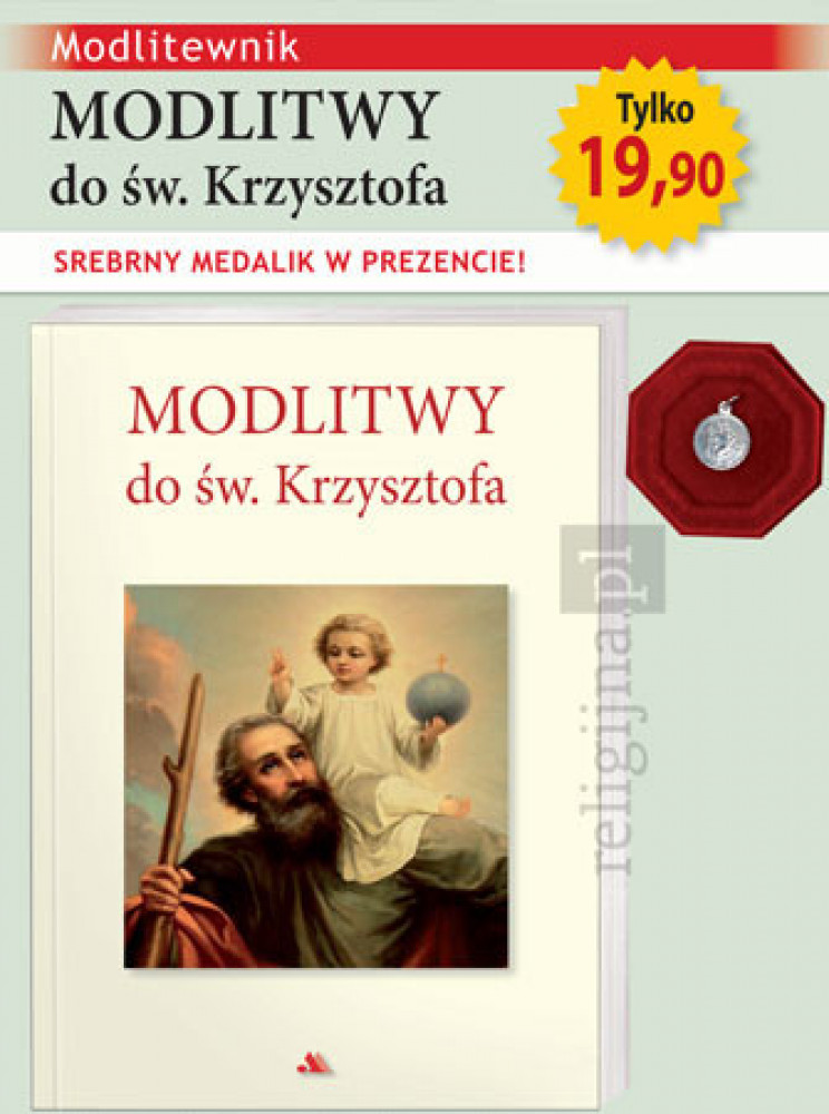 Modlitwy do św. Krzysztofa. Modlitewnik ze srebrnym medalikiem w prezencie