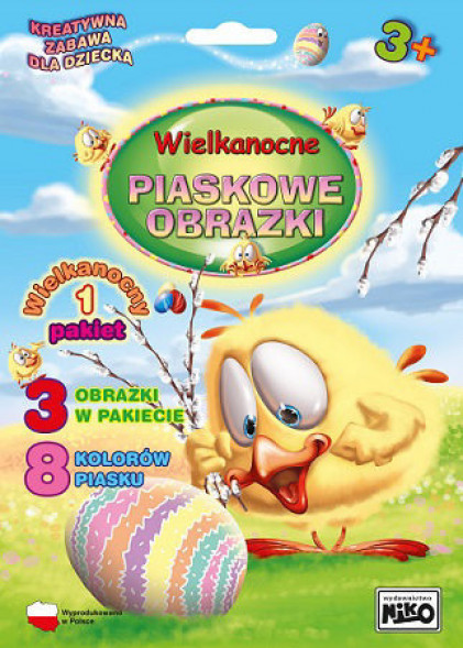 Piaskowe obrazki Wielkanocne. Kurczaczek