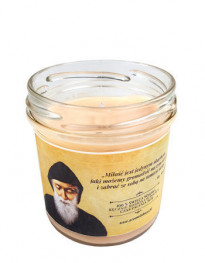 Świeca sojowa o zapachu bawełny Św. Charbel