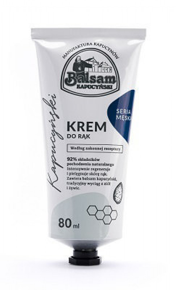 Męski krem do rąk z balsamem kapucyńskim, 80ml