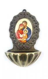 Kropielniczka Święta Rodzina Ikona, metalowa