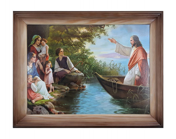 Obraz Jezus Miłosierny na łodzi
