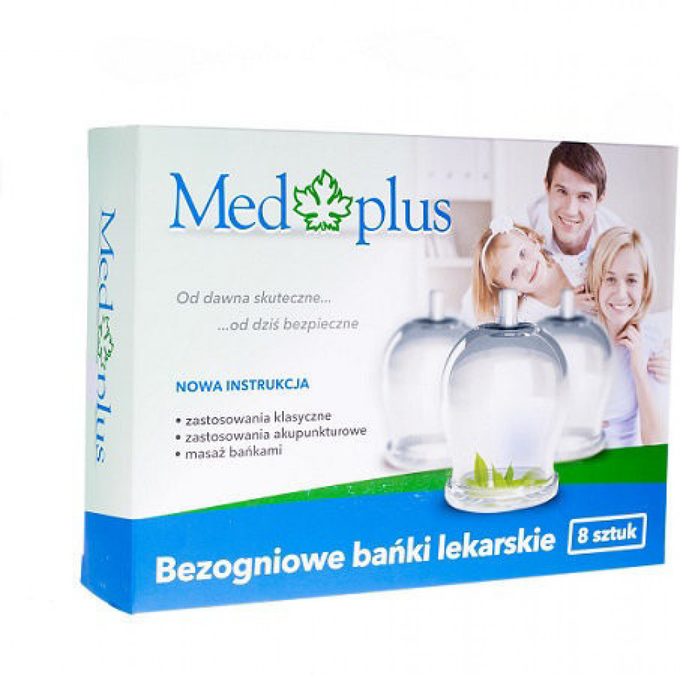 Bezogniowe bańki lekarskie. 8 sztuk