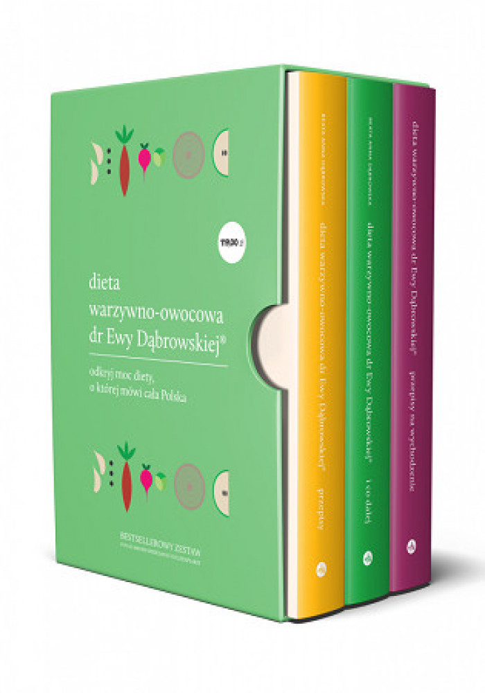 Dieta warzywno-owocowa dr Ewy Dąbrowskiej . Komplet 3 książek