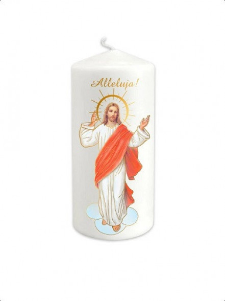 Świeca Jezus Zmartwychwstały „Alleluja”