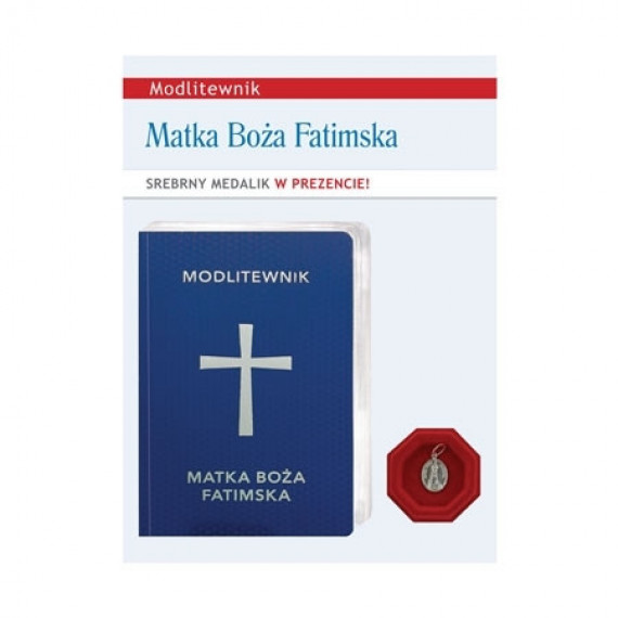 Modlitewnik Matka Boża Fatimska ze srebrnym medalikiem z wizerunkiem Pani Fatimskiej