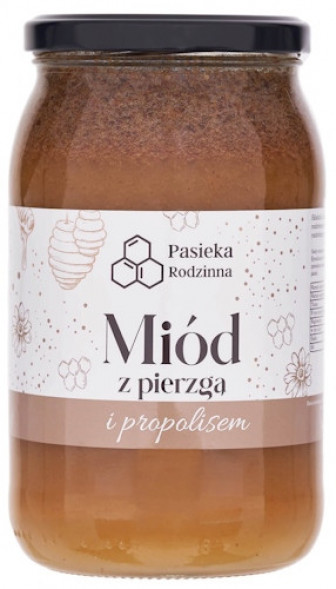 Miód z pierzga i propolisem 1150 g - Pasieka Rodzinna : Artykuły spożywcze