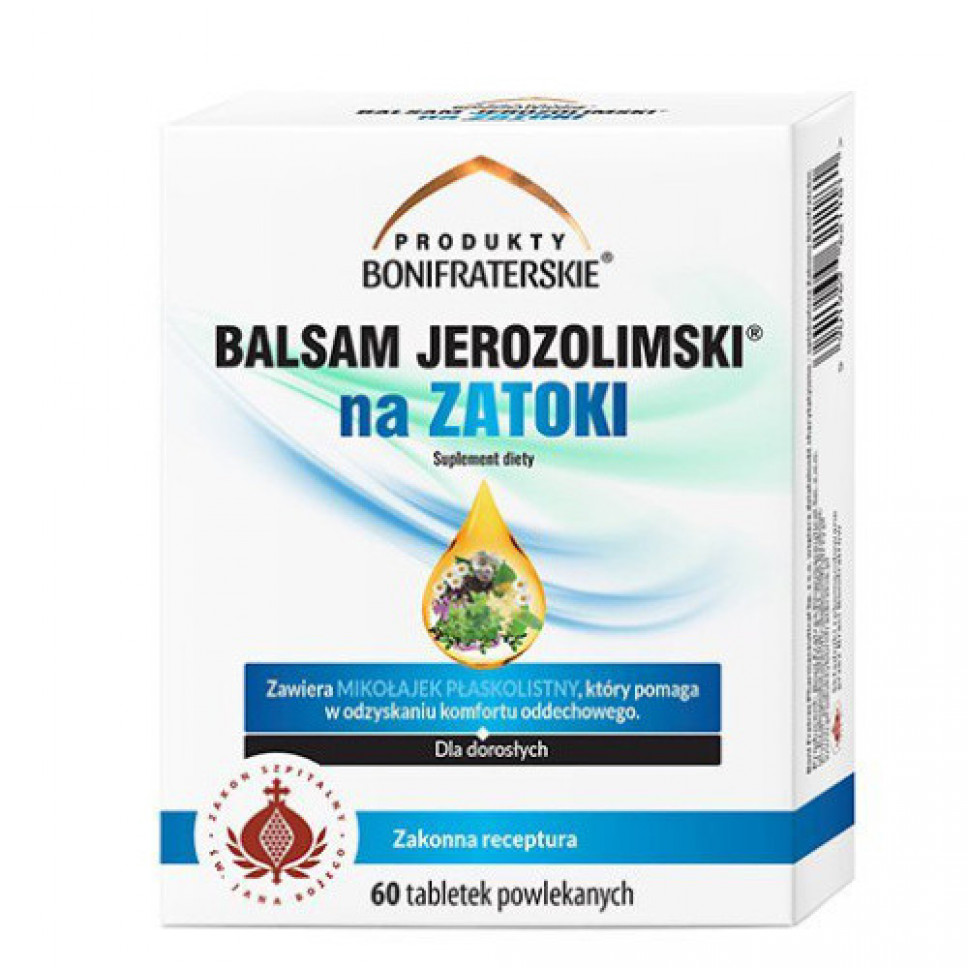 Balsam Jerozolimski na zatoki, 60 tabletek : Preparaty ziołowe