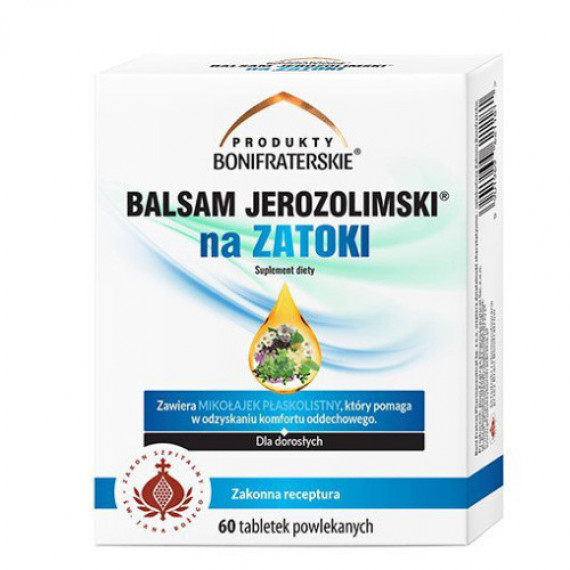 Balsam Jerozolimski na zatoki, 60 tabletek : Preparaty ziołowe