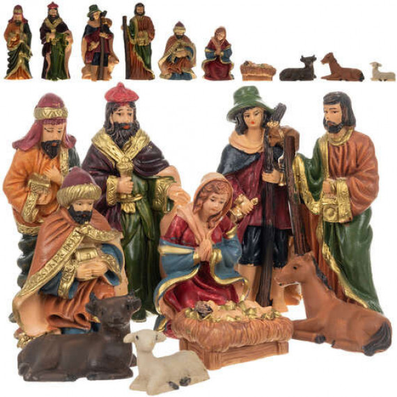 Figurki do szopki Bożonarodzeniowej. 10 sztuk : Różańce. Figurki. Bransoletki