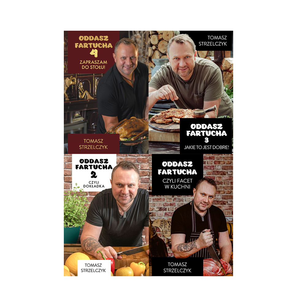 Oddasz fartucha 1-4. Komplet - Tomasz Strzelczyk : Kulinaria. Przepisy