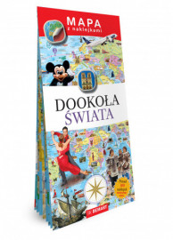 Dookoła świata. Mapa z naklejkami - Demart : Edukacja. Pomoce szkolne