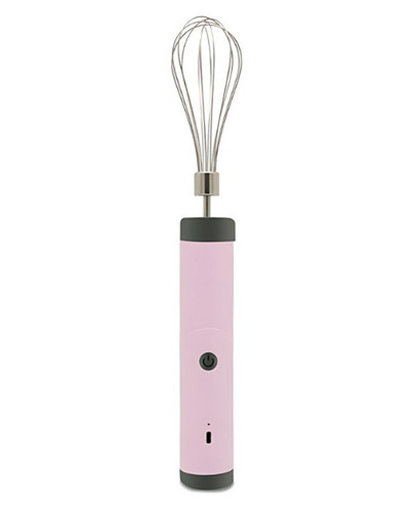 Trzepaczka elektryczna do jajek, ubijaczka do piany, bezprzewodowa USB - różowa : Verk Group