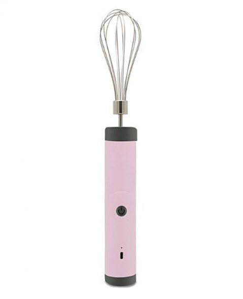 Trzepaczka elektryczna do jajek, ubijaczka do piany, bezprzewodowa USB - różowa : Verk Group