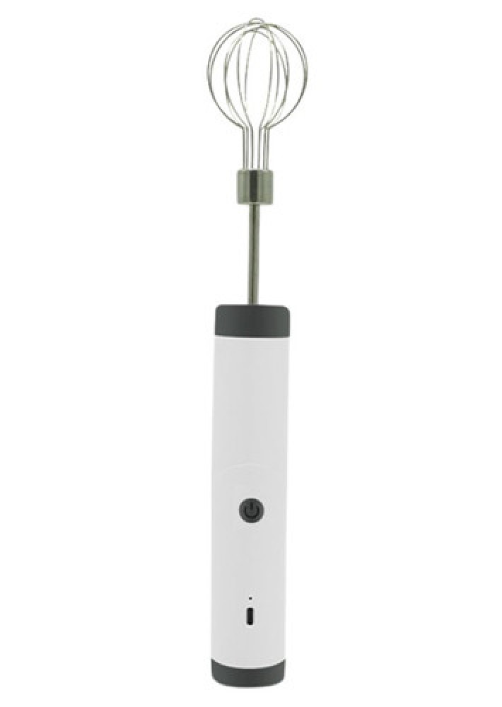 Trzepaczka elektryczna do jajek, ubijaczka do piany, bezprzewodowa USB - biała : Verk Group
