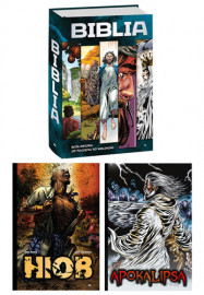 Biblia w komiksie + Apokalipsa. Komiks + Hiob. Komiks : Książki religijne dla dzieci