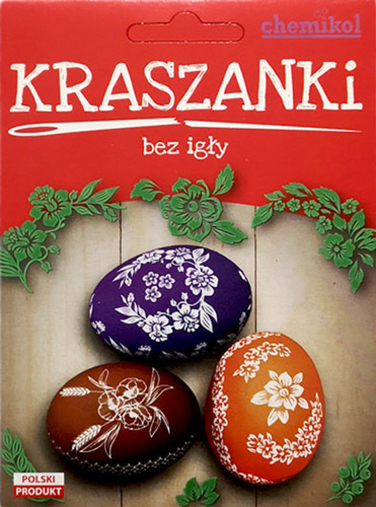 Kraszanki. Barwniki do malowania jajek (3 szt.) + naklejki - zestaw pomarańczowy