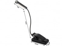 Lampka nocna z klipsem LED, do czytania książek na USB - Verk Group