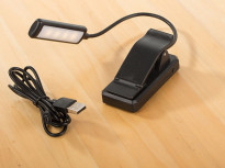 Lampka nocna z klipsem LED, do czytania książek na USB - Verk Group