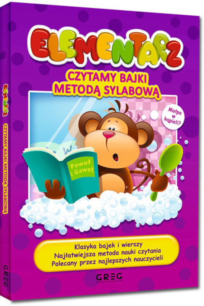 Elementarz - czytamy bajki metodą sylabową - Alicja Karczmarska-Strzebońska : Książki edukacyjne dla dzieci