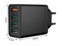 Szybka ładowarka sieciowa 4xusb quick charge 3.0