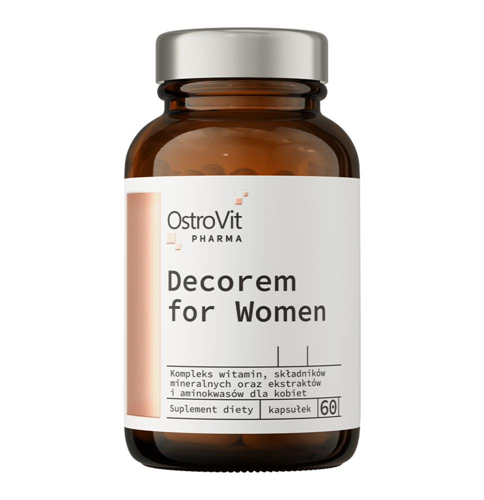 Decorem For Women 60 kapsułek - Kompleksowy suplement diety dla kobiet, zawierający 25 różnych substancji : OstroVit Pharma